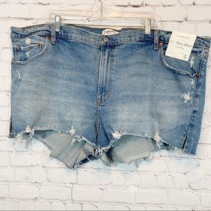 Abercrombie & Fitch The Mom Jean Shorts High Rise